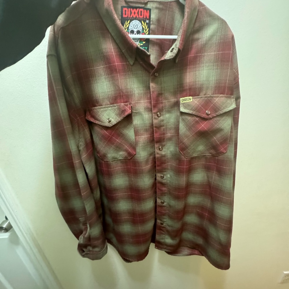 DIXXON Red and Green Plaid Men's flannel The Juarez !!!